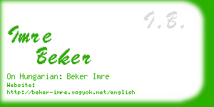 imre beker business card